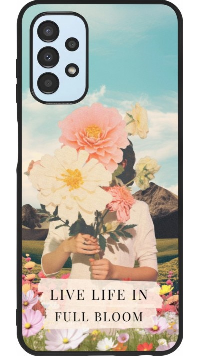 Coque Samsung Galaxy A13 5G - Silicone rigide noir Live life in full moon 2026