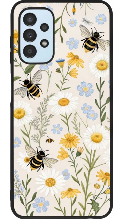 Coque Samsung Galaxy A13 5G - Silicone rigide noir Pattern bees 2026