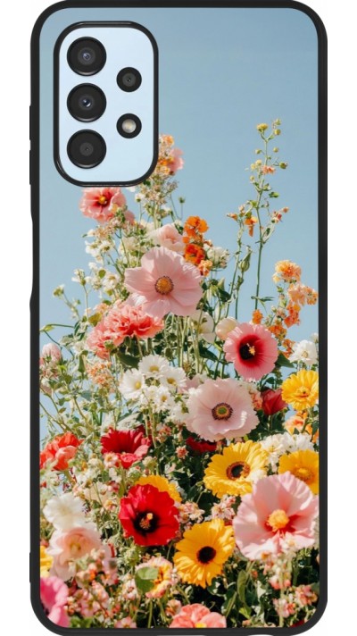Coque Samsung Galaxy A13 5G - Silicone rigide noir Spring flowers 2026