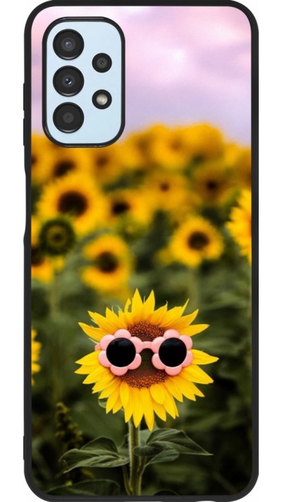 Coque Samsung Galaxy A13 5G - Silicone rigide noir Sunflower with glasses 2026
