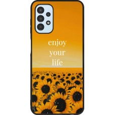 Coque Samsung Galaxy A13 5G - Silicone rigide noir Summer 2026 Enjoy your life