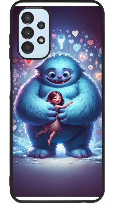 Samsung Galaxy A13 5G Case Hülle - Silikon schwarz Valentin 2024 Flauschige Liebe