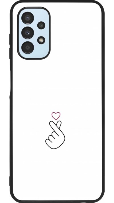 Coque Samsung Galaxy A13 5G - Silicone rigide noir Valentine 2024 heart by Millennials