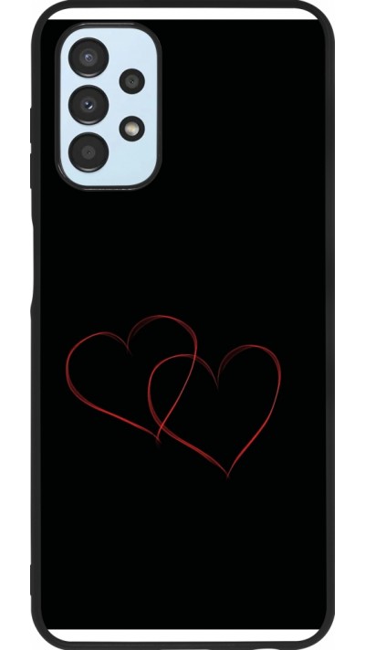 Samsung Galaxy A13 5G Case Hülle - Silikon schwarz Valentine 2023 attached heart