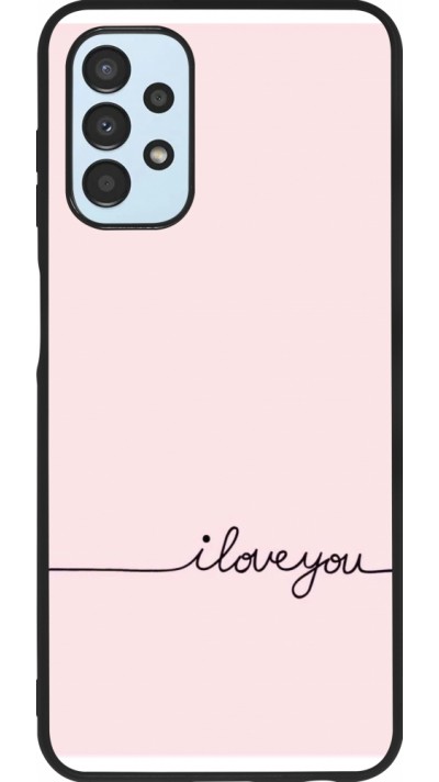 Coque Samsung Galaxy A13 5G - Silicone rigide noir Valentine 2023 i love you writing