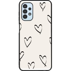 Samsung Galaxy A13 5G Case Hülle - Silikon schwarz Valentine 2023 minimalist hearts