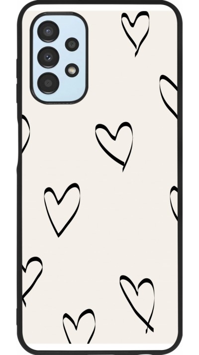 Samsung Galaxy A13 5G Case Hülle - Silikon schwarz Valentine 2023 minimalist hearts