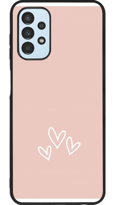 Samsung Galaxy A13 5G Case Hülle - Silikon schwarz Valentine 2023 three minimalist hearts