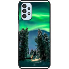 Samsung Galaxy A13 5G Case Hülle - Silikon schwarz Winter 22 Northern Lights