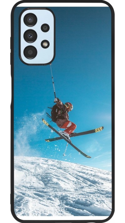 Coque Samsung Galaxy A13 5G - Silicone rigide noir Winter 22 Ski Jump
