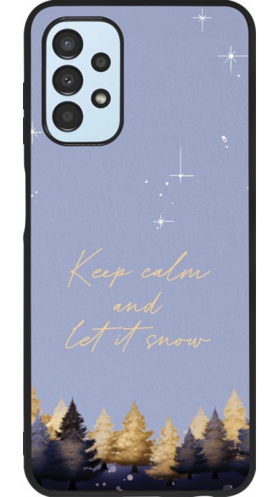 Coque Samsung Galaxy A13 5G - Silicone rigide noir Winter 25 Winter illustration of trees