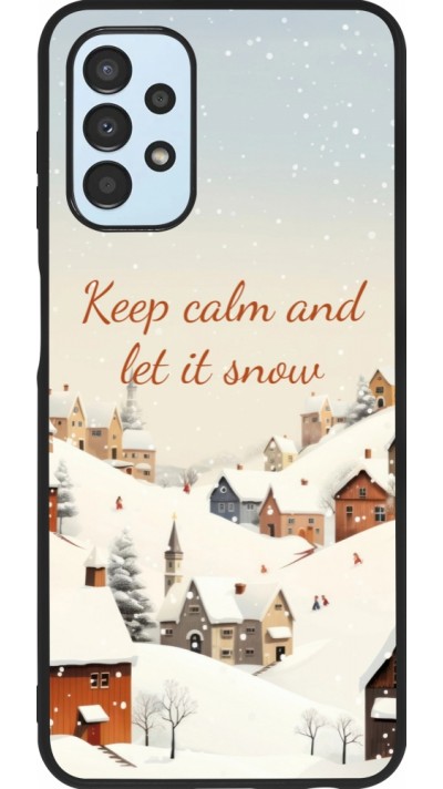 Coque Samsung Galaxy A13 5G - Silicone rigide noir Winter 25 Winter Keep calm and let it snow