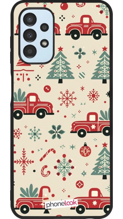 Samsung Galaxy A13 5G Case Hülle - Silikon schwarz Weihnachten 2024 Lkw Tanne