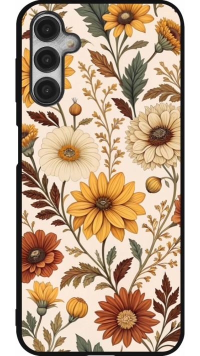 Coque Samsung Galaxy A14 5G - Silicone rigide noir Autumn 25 Flower pattern