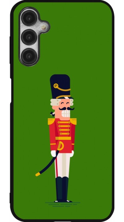 Coque Samsung Galaxy A14 5G - Silicone rigide noir Christmas 25 Nutcracker Green