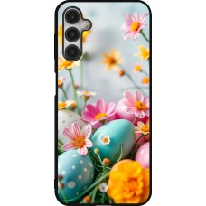 Samsung Galaxy A14 5G Case Hülle - Silikon schwarz Easter 2026 Eggs with flowers