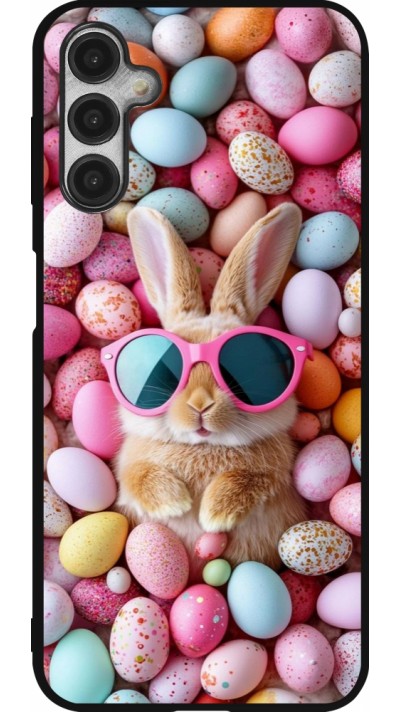 Coque Samsung Galaxy A14 5G - Silicone rigide noir Easter 2026 Rabbit fun