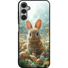 Coque Samsung Galaxy A14 5G - Silicone rigide noir Easter 2026 Rabbit in the garden