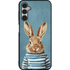 Coque Samsung Galaxy A14 5G - Silicone rigide noir Easter 2026 Rabbit navy