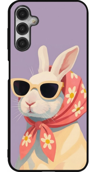Coque Samsung Galaxy A14 5G - Silicone rigide noir Easter 2026 Rabbit with scarf