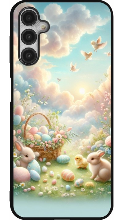 Coque Samsung Galaxy A14 5G - Silicone rigide noir Easter 2025 Pastel Pâques