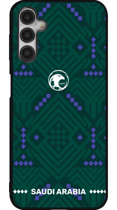 Coque Samsung Galaxy A14 5G - Silicone rigide noir Maillot de football Arabie saoudite 2026 personnalisable
