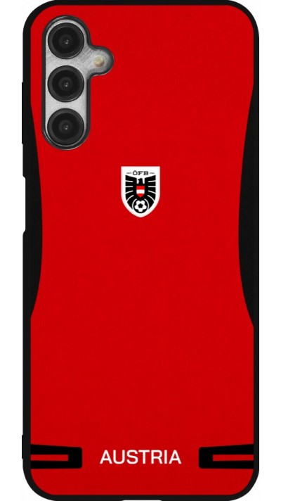 Coque Samsung Galaxy A14 5G - Silicone rigide noir Maillot de football Autriche 2026 personnalisable