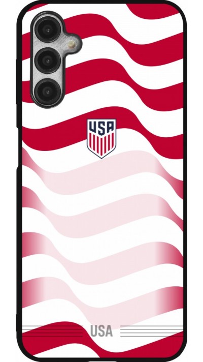 Coque Samsung Galaxy A14 5G - Silicone rigide noir Maillot de football E?tats Unis 2026 personnalisable