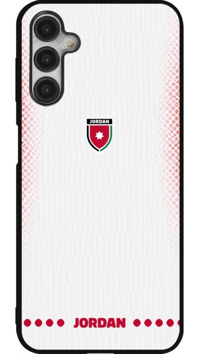 Coque Samsung Galaxy A14 5G - Silicone rigide noir Maillot de football Jordanie 2026 personnalisable