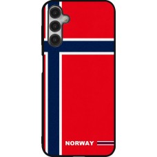 Coque Samsung Galaxy A14 5G - Silicone rigide noir Maillot de football Norvège 2026 personnalisable