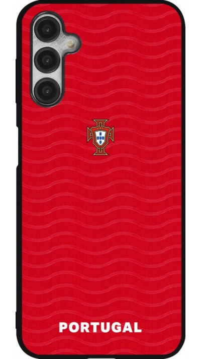 Coque Samsung Galaxy A14 5G - Silicone rigide noir Maillot de football Portugal 2026 personnalisable