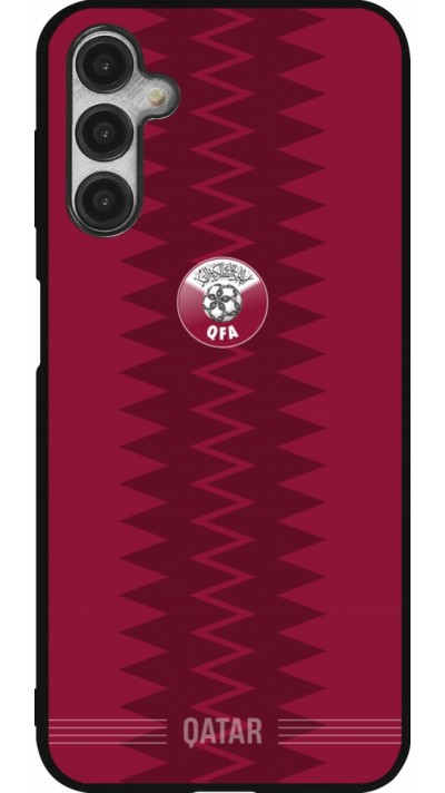 Coque Samsung Galaxy A14 5G - Silicone rigide noir Maillot de football Qatar 2026 personnalisable