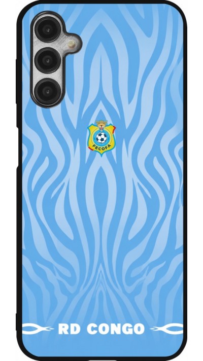 Coque Samsung Galaxy A14 5G - Silicone rigide noir Maillot de football RD Congo 2026 personnalisable