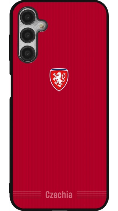 Coque Samsung Galaxy A14 5G - Silicone rigide noir Maillot de football Répuplique Tchèque 2026 personnalisable