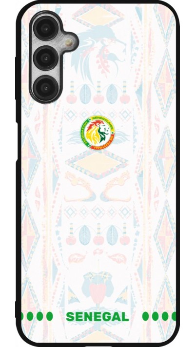 Coque Samsung Galaxy A14 5G - Silicone rigide noir Maillot de football Sénégal 2026 personnalisable