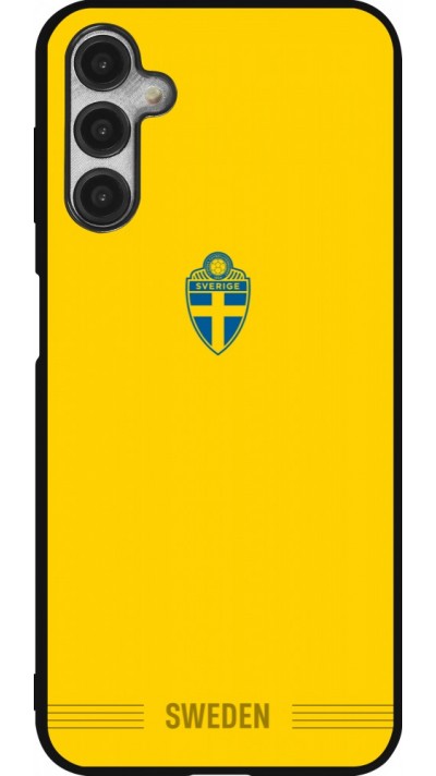 Coque Samsung Galaxy A14 5G - Silicone rigide noir Maillot de football Suède 2026 personnalisable