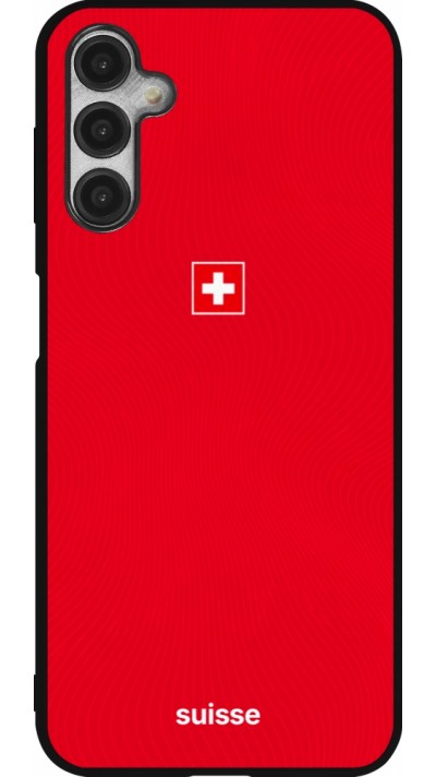 Coque Samsung Galaxy A14 5G - Silicone rigide noir Maillot de football Suisse 2026 personnalisable