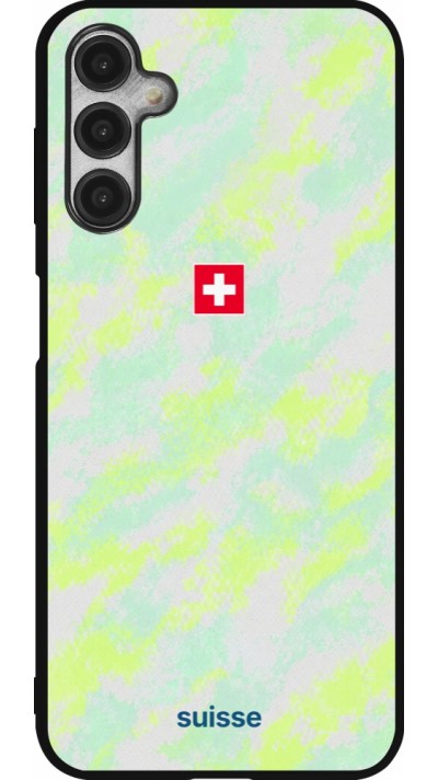 Coque Samsung Galaxy A14 5G - Silicone rigide noir Maillot de football Suisse Away 2026 personnalisable