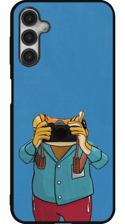 Coque Samsung Galaxy A14 5G - Silicone rigide noir Frog with camera DTMF