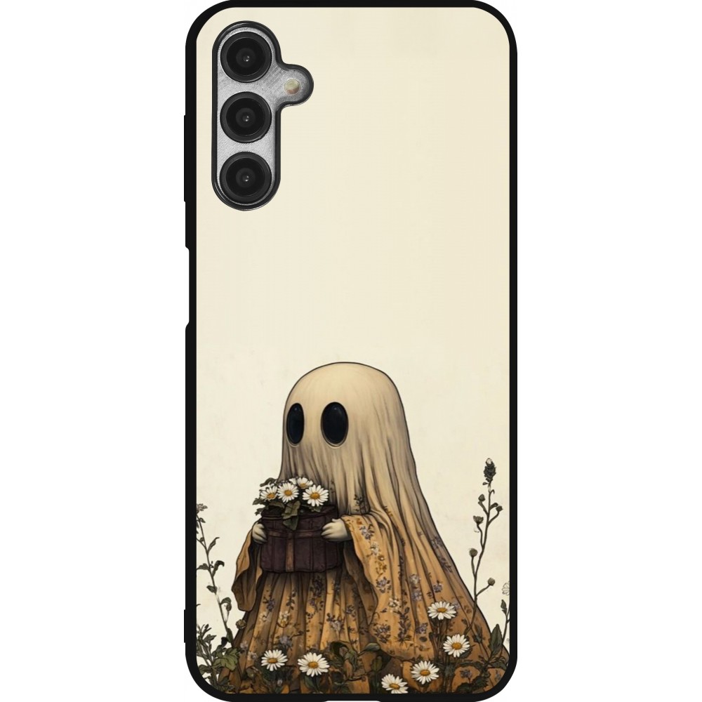 Coque Samsung Galaxy A14 5G - Silicone rigide noir Halloween 2025 Ghost gardener