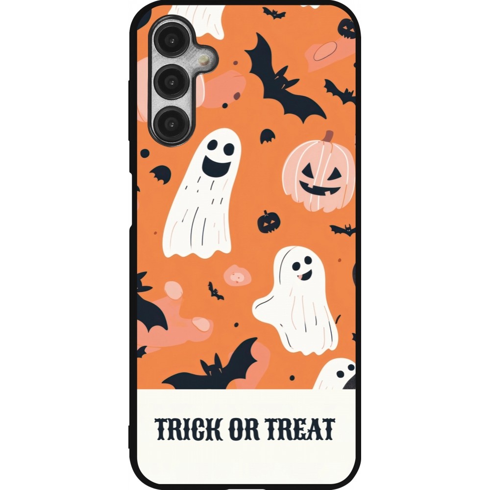 Coque Samsung Galaxy A14 5G - Silicone rigide noir Halloween 2025 Trick treat