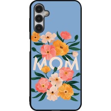 Coque Samsung Galaxy A14 5G - Silicone rigide noir Mom 2026 Flowers