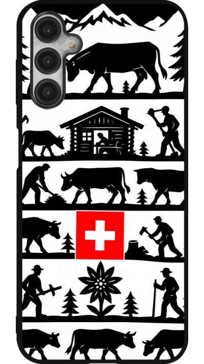 Coque Samsung Galaxy A14 5G - Silicone rigide noir Poya Suisse 1