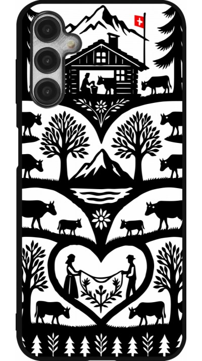 Coque Samsung Galaxy A14 5G - Silicone rigide noir Poya Suisse 2