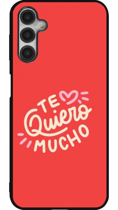 Samsung Galaxy A14 5G Case Hülle - Silikon schwarz Saint Valentines Day 26 Te quiero mucho