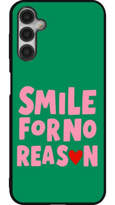 Coque Samsung Galaxy A14 5G - Silicone rigide noir Smile for no reason 2026