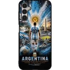 Coque Samsung Galaxy A14 5G - Silicone rigide noir Football Argentine splash 2026