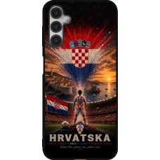 Coque Samsung Galaxy A14 5G - Silicone rigide noir Football Croatie splash 2026