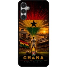 Coque Samsung Galaxy A14 5G - Silicone rigide noir Football Ghana splash 2026