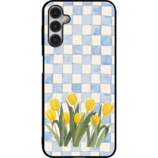 Coque Samsung Galaxy A14 5G - Silicone rigide noir Blue vichy tulips 2026